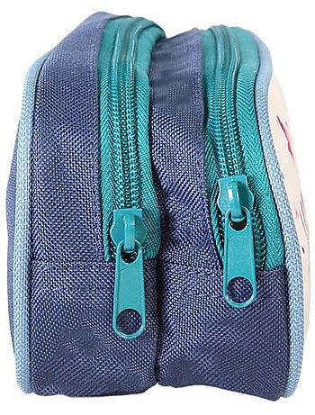 Astuccio scuola rettangolare bambina 2 scomparti LILI LOU beige