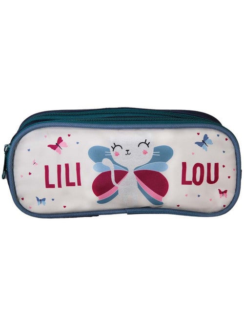 Astuccio scuola rettangolare bambina 2 scomparti LILI LOU beige - Kiabi Astuccio scuola rettangolare bambina 2 scomparti LILI LOU beige - Kiabi