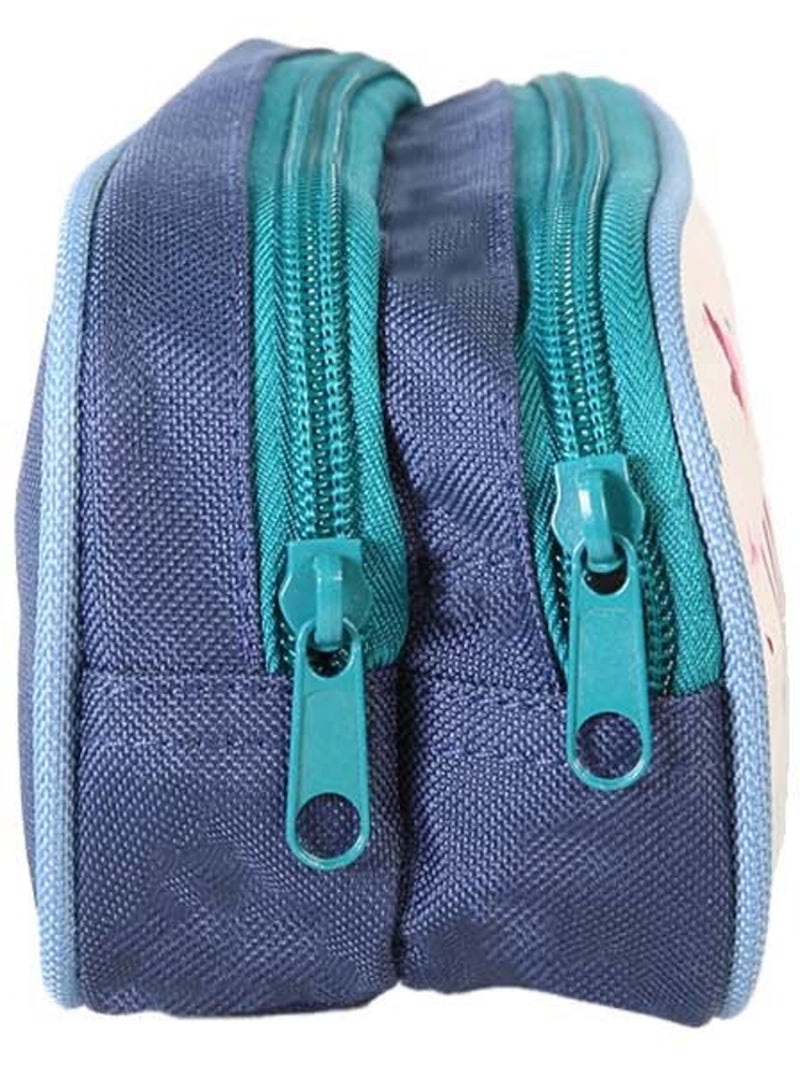 Astuccio scuola rettangolare bambina 2 scomparti LILI LOU beige Beige - Kiabi