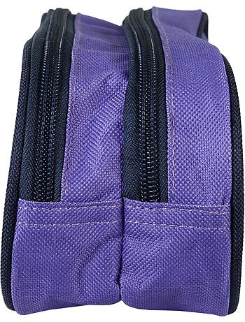 Astuccio scuola rettangolare bambina 2 scomparti LILI LOU viola