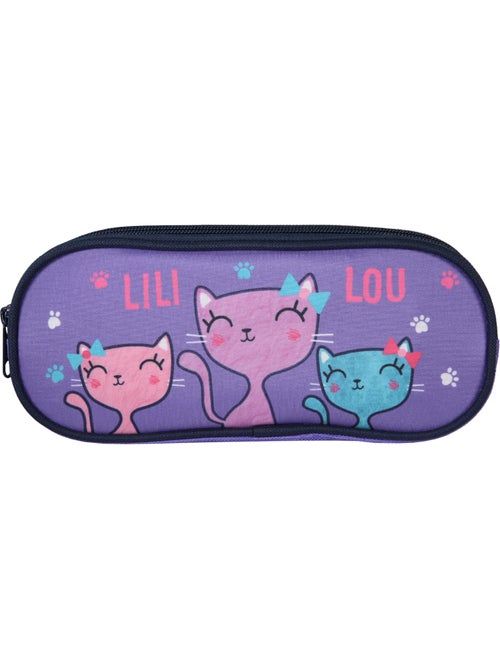 Astuccio scuola rettangolare bambina 2 scomparti LILI LOU viola - Kiabi Astuccio scuola rettangolare bambina 2 scomparti LILI LOU viola - Kiabi