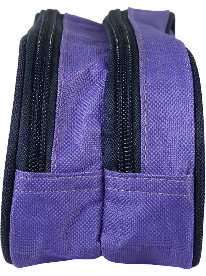 Astuccio scuola rettangolare bambina 2 scomparti LILI LOU viola Viola - Kiabi