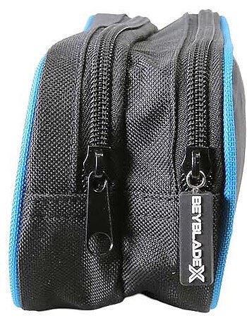Astuccio scuola rettangolare bambino 2 scomparti BEYBLADE X nero blu