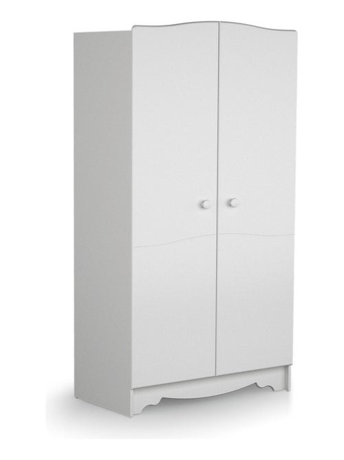 AT4 - Armadio bambini 2 ante MARELLE legno - Bianco - 96 x 51 x 176 cm - Kiabi