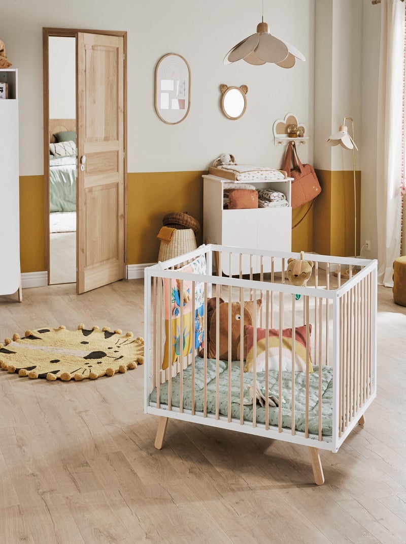 AT4 - Box bambini PIRATE legno - Bianco/Faggio natural- 80 x 100 cm Beige/Bianco - Kiabi