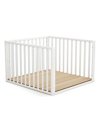 AT4 - Box bambini trasformabile forma di casa KASA legno - Faggio verni - 100 x 100 cm
