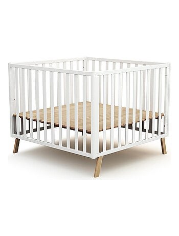 AT4 - Box bambini trasformabile forma di casa KASA legno - Faggio verni - 100 x 100 cm