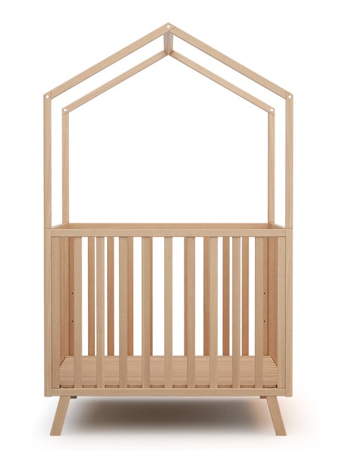AT4 - Box bambini trasformabile forma di casa KASA legno - Faggio verni - 100 x 100 cm - Kiabi