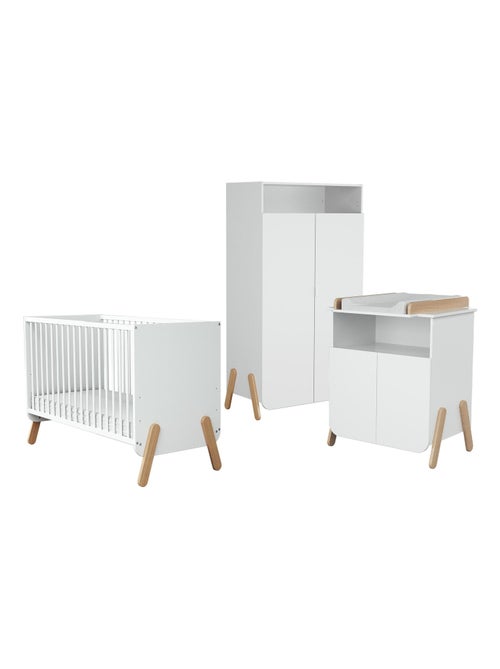 AT4 - Cameretta completa bambini PIRATE - Bianca/Faggio natural - Kiabi