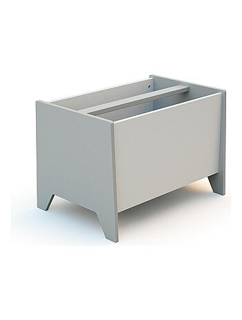 AT4 - Cassapanca per giocattoli e contenitori legno - Gris/Bianco - 65 x 46 x 46 cm