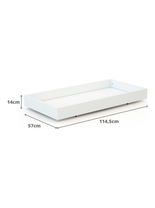 AT4 - Cassetto lettino bambini ROLO - Bianco - 114,50 x 57 x 14 cm - Kiabi