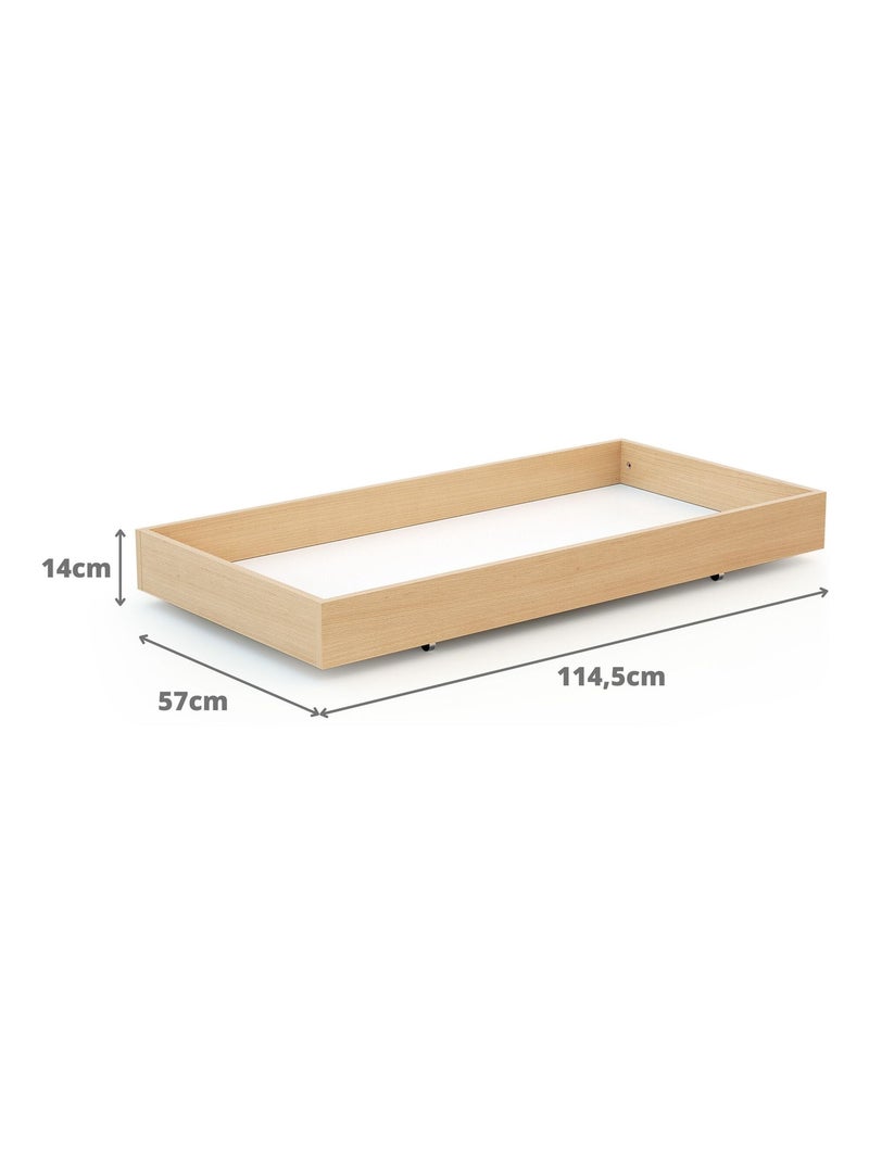 AT4 - Cassetto lettino bambini ROLO - Faggio verni - 114,50 x 57 x 14 cm Beige chiaro - Kiabi
