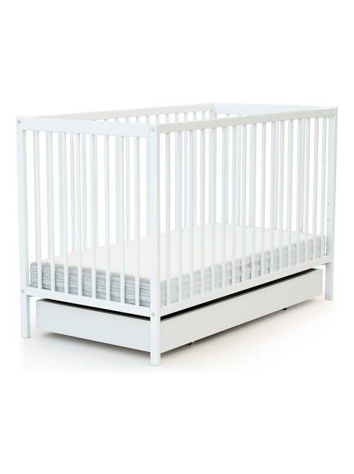 AT4 - Cassetto per lettino bambini 60 x 120 cm ROLO - Bianco - 114,50 x 57 x 14 cm - Kiabi