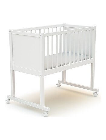 AT4 - Culla bambini NIDO legno - Bianco - 40 x 80 - 86 x 58 x 80 cm