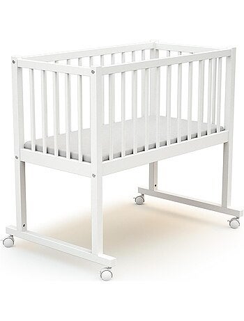 AT4 - Culla bambini NOA legno - Bianco - 40 x 80 - 86 x 45 x 80 cm