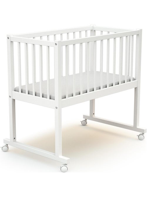 AT4 - Culla bambini NOA legno - Bianco - 40 x 80 - 86 x 45 x 80 cm - Kiabi