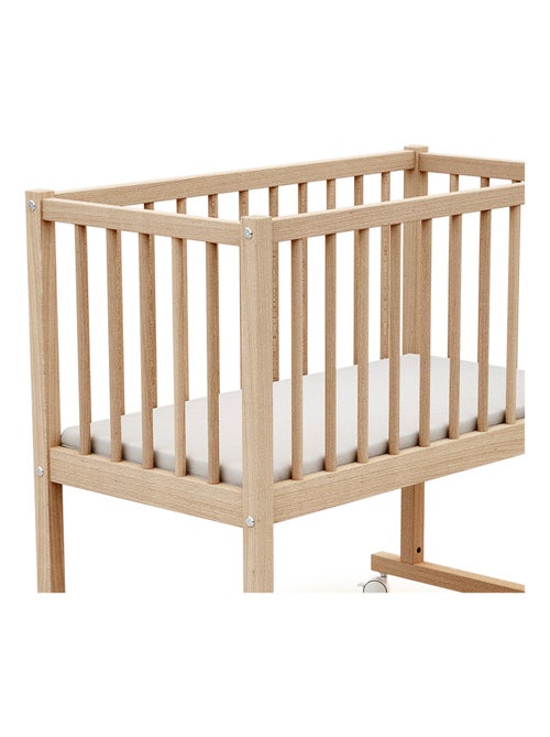 AT4 - Culla bambini NOA legno - Faggio natural - 40 x 80 - 86 x 45 x 80 cm - Kiabi