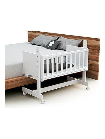 AT4 - Culla co-sleeping evolutiva NATO legno - Bianco - 40 x 80 - 88 x 45,50 x 79,50 cm