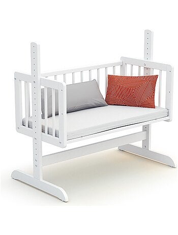 AT4 - Culla co-sleeping evolutiva NINO legno - Bianco - 40 x 80 - 88 x 52 x 90 cm