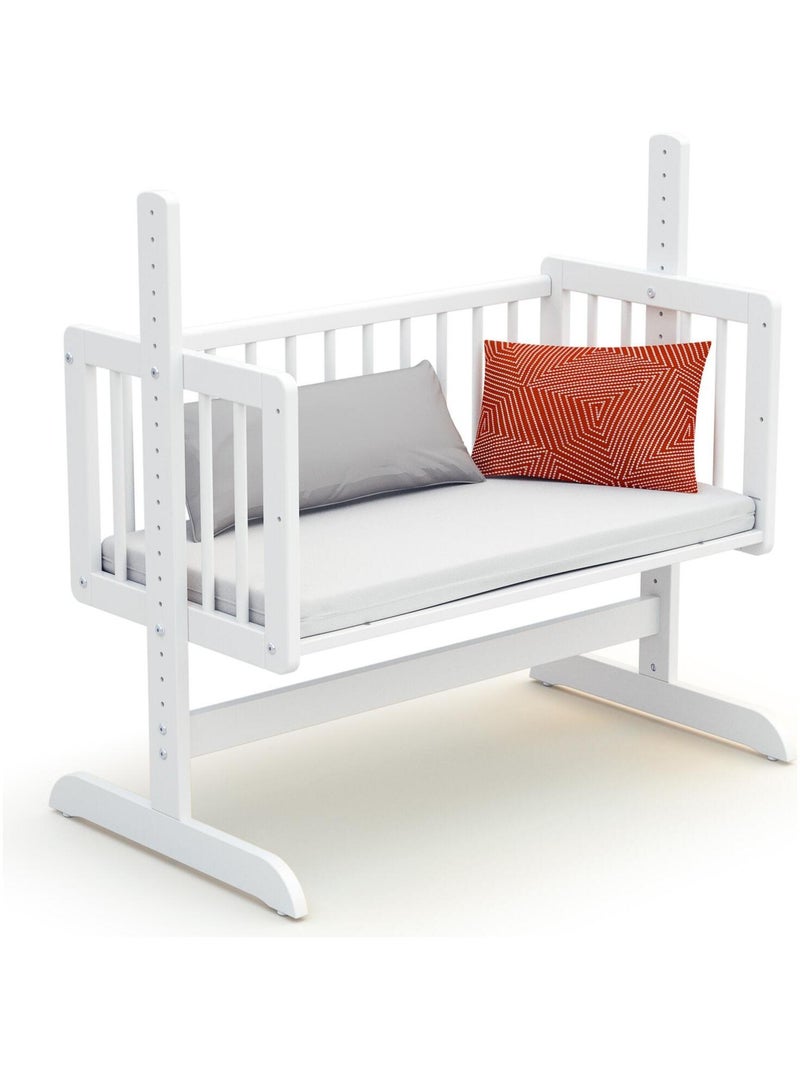 AT4 - Culla co-sleeping evolutiva NINO legno - Bianco - 40 x 80 - 88 x 52 x 90 cm Bianco - Kiabi