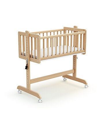 AT4 - Culla co-sleeping evolutiva NINO legno - Faggio verni - 40 x 80 - 88 x 52 x 90 cm