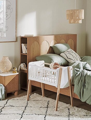 AT4 - Culla co-sleeping PIRATE legno - Bianco/Faggio natural - 87 x 50 x 74 cm