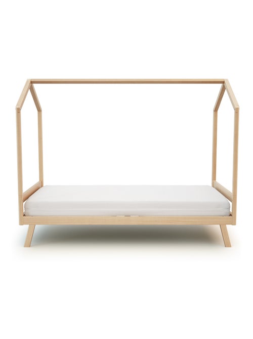 AT4 - Culla trasformabile a capanna KASA legno - Faggio verni - 70 x 140 - 146 x 74.50 x 162.50 cm - Kiabi