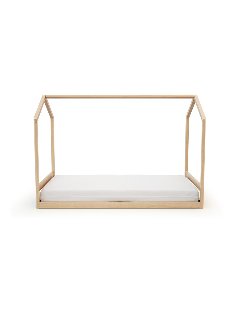 AT4 - Culla trasformabile a capanna KASA legno - Faggio verni - 70 x 140 - 146 x 74.50 x 162.50 cm Beige chiaro - Kiabi