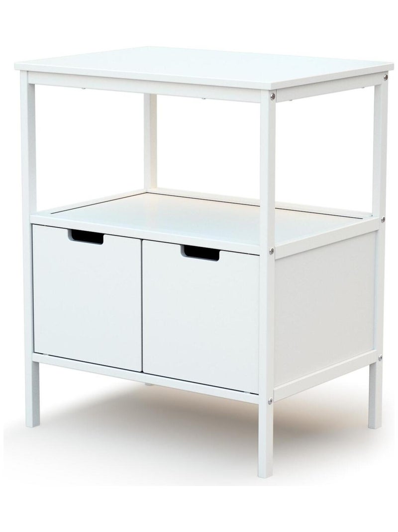 AT4 - Fasciatoio 2 ante NATUR legno - Bianco - 68 x 66 x 90,5 cm Bianco - Kiabi