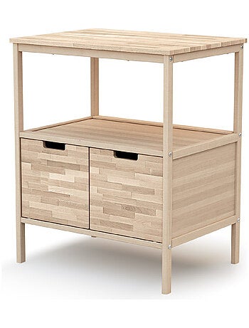 AT4 - Fasciatoio 2 ante NATUR legno - Faggio natural - 68 x 66 x 90,5 cm