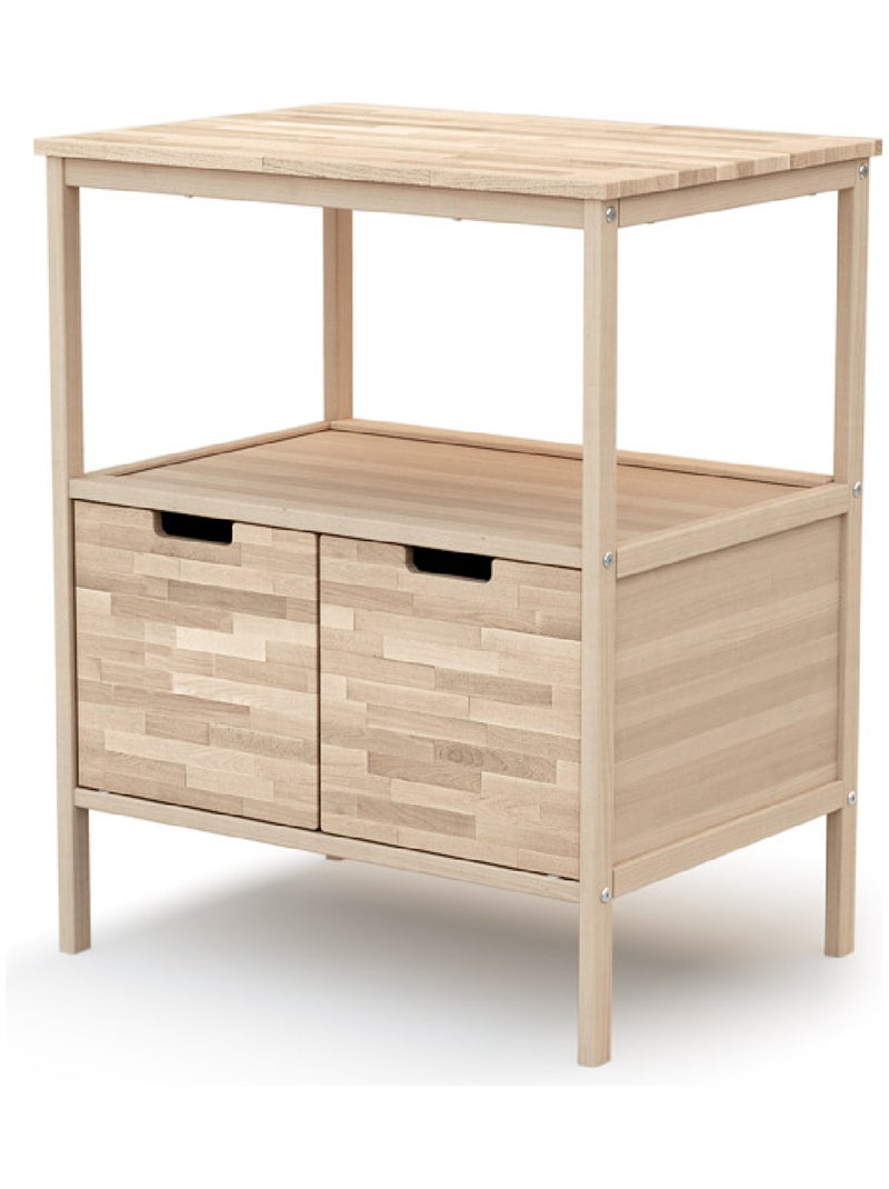 AT4 - Fasciatoio 2 ante NATUR legno - Faggio natural - 68 x 66 x 90,5 cm Marrone nocciola - Kiabi