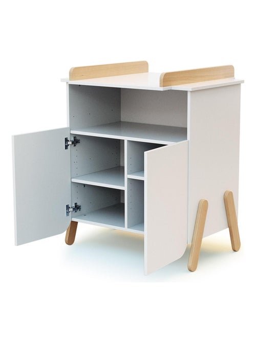 AT4 - Fasciatoio 2 ante PIRATE legno - Bianco/Faggio - 79 x 65,5 x 94 cm - Kiabi