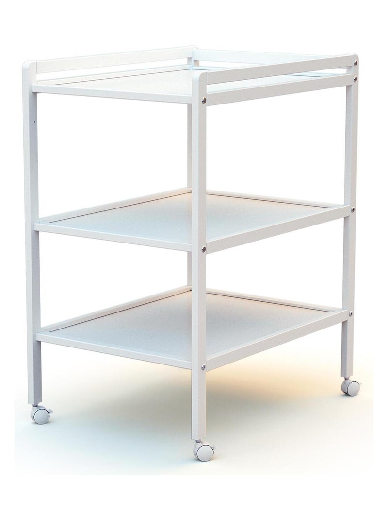 AT4 - Fasciatoio 2 prateleiras LILO legno LILO - Bianco - 54 x 74 x 94 cm Bianco - Kiabi