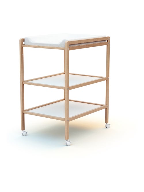 AT4 - Fasciatoio 2 prateleiras LILO legno LILO - Faggio verni - 54 x 74 x 94 cm - Kiabi