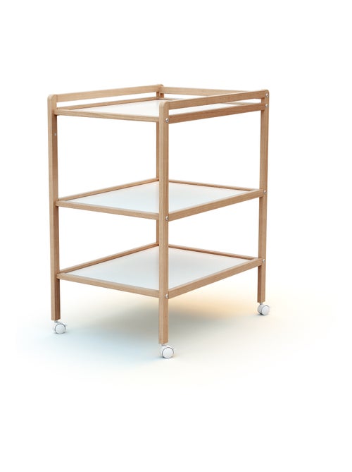 AT4 - Fasciatoio 2 prateleiras LILO legno LILO - Faggio verni - 54 x 74 x 94 cm - Kiabi