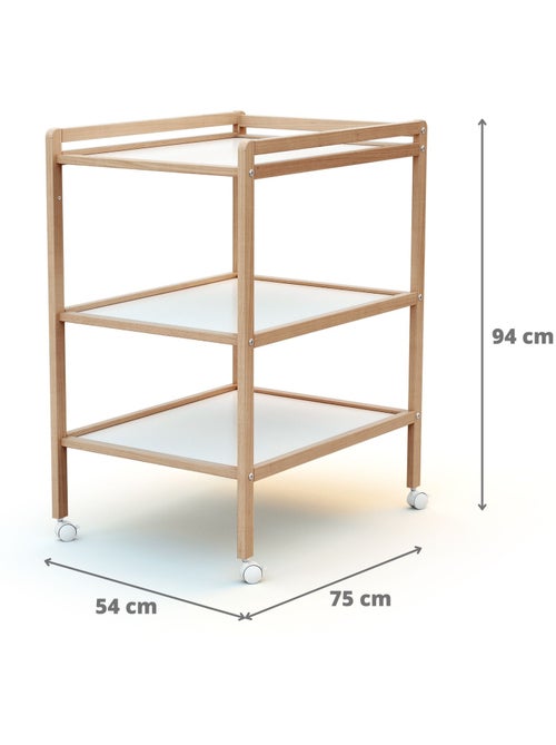 At4 - fasciatoio 2 prateleiras lilo legno lilo - faggio verni - 54 x 74 x 94 cm - Kiabi