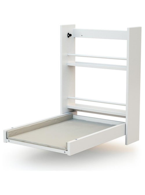 AT4 - Fasciatoio pieghevole a parete/muro con materasso EAZY legno - Bianco - 78 x 56 x 78 cm - Kiabi AT4 - Fasciatoio pieghevole a parete/muro con materasso EAZY legno - Bianco - 78 x 56 x 78 cm - Kiabi