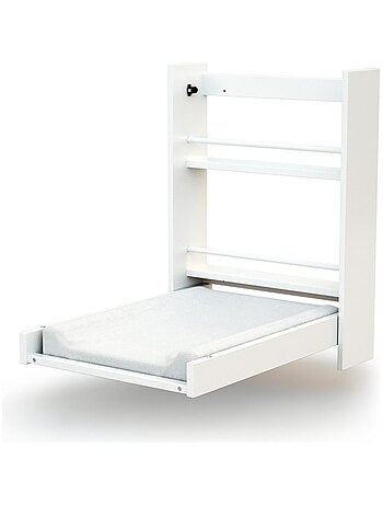 AT4 - Fasciatoio pieghevole a parete/muro EAZY legno - Bianco/Faggio - 78 x 56 x 78 cm