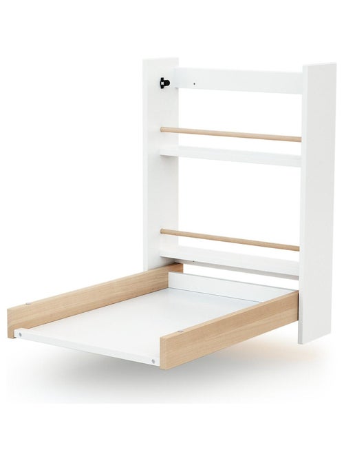AT4 - Fasciatoio pieghevole a parete/muro EAZY legno - Bianco/Faggio - 78 x 56 x 78 cm - Kiabi