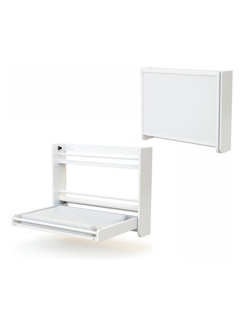 AT4 - Fasciatoio pieghevole a parete/muro SORA legno - Bianco - 83 x 66 x 66 cm - Kiabi