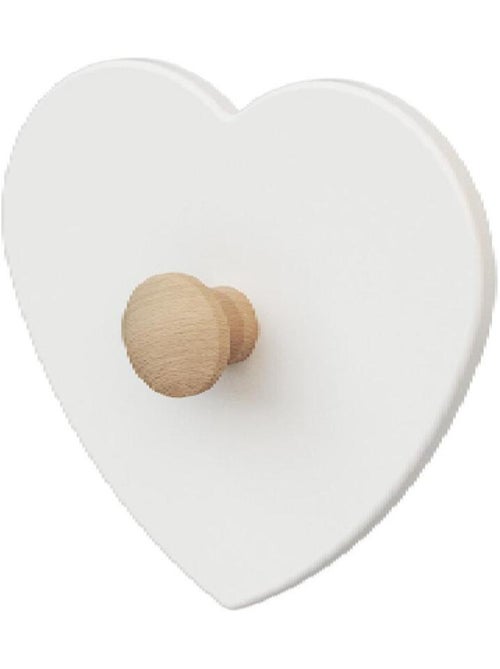 AT4 - Gancio da parete/muro bambini Stella legno - Bianco/Faggio - Kiabi