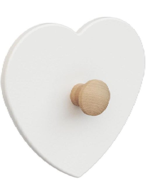 AT4 - Gancio da parete/muro bambini Stella legno - Bianco/Faggio - Kiabi