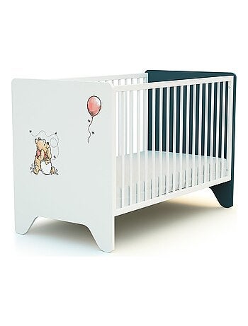 At4 - lettino bambini disney exploring winnie legno - blu anatra - 60 x 120 - 123 x 65,5 x 85 cm