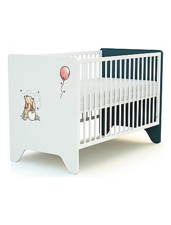 At4 - lettino bambini disney exploring winnie legno - blu anatra - 60 x 120 - 123 x 65,5 x 85 cm