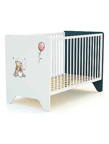 At4 - lettino bambini disney exploring winnie legno - blu anatra - 60 x 120 - 123 x 65,5 x 85 cm