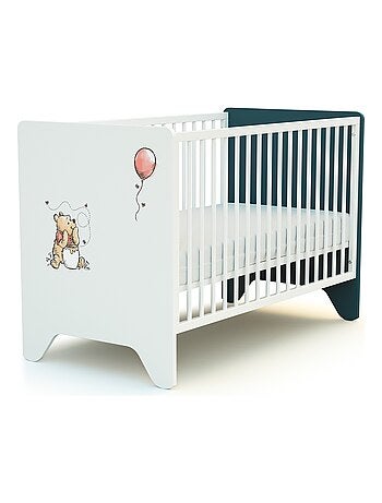 At4 - lettino bambini disney exploring winnie legno - blu anatra - 60 x 120 - 123 x 65,5 x 85 cm