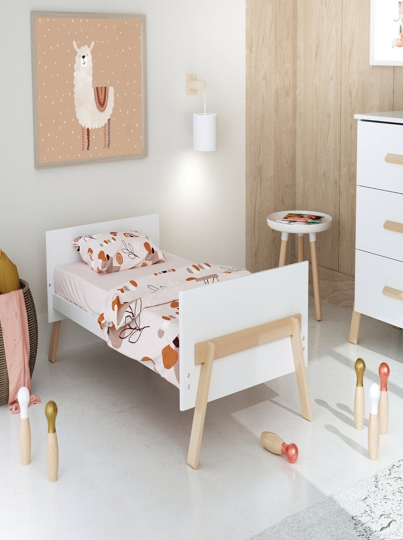 At4 - lettino bambini evolutivo canaille - bianco/faggio natural - 70 x 140 - 155 x 79 x 87,50 cm Beige/Bianco - Kiabi