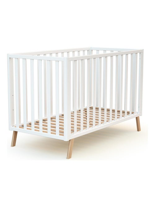 AT4 - Lettino bambini evolutivo KASA legno - Bianco - 60 x 120 - 125,50 x 64 x 81,50 cm - Kiabi