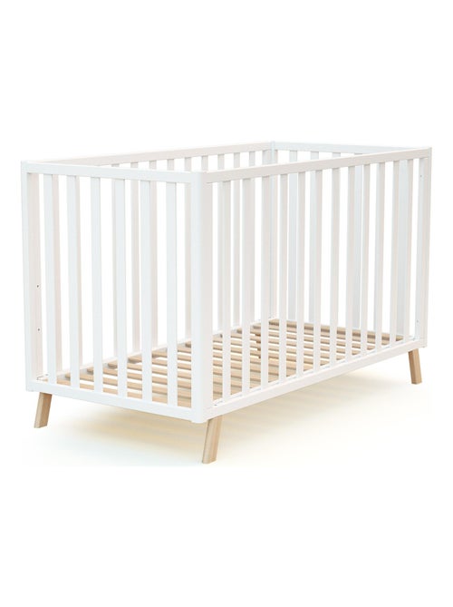 AT4 - Lettino bambini evolutivo KASA legno - Bianco - 60 x 120 - 125,50 x 64 x 81,50 cm - Kiabi