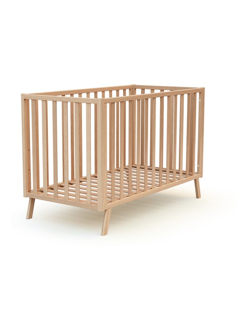 AT4 - Lettino bambini evolutivo KASA legno - Faggio verni - 60 x 120 - 125,50 x 64 x 81,50 cm - Kiabi